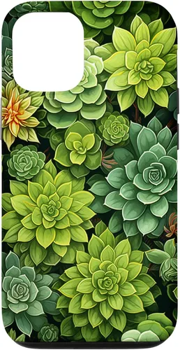 Vista 28 de Succulent Plant Botanical Green Floral Pattern Flower Cactus Case for iPhone 17