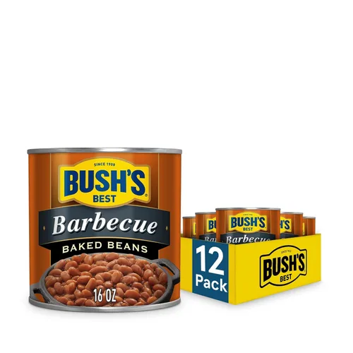 Vista 24 de BUSH'S BEST Frijoles horneados curados de arce en lata (paquete de 12) Fuente de proteína y fibra, bajos en grasa, sin gluten, 16 onzas