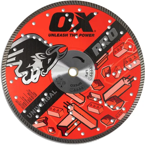 Vista 11 de OX Herramientas 4" Universal Superfast Diamond Blade 7/8" - 5/8" Bore
