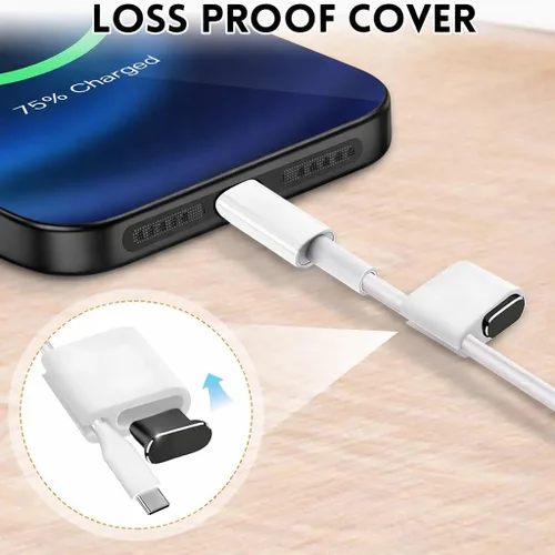 Vista 5 de Mizi Enchufe antipolvo USB C, paquete de 4 protectores de puerto de carga para iPhone 17 Pro Max, accesorios de limpieza completos - Negro