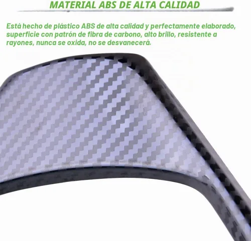 Vista 3 de Cubierta del panel del volante, accesorios para interior del automóvil, fibra de carbono, ABS, decoración interior de automóvil, adornos