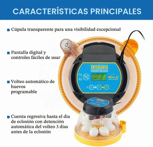 Vista 2 de Brinsea Mini II Incubadora Avanzada con Turner Automático para Ecubar 7