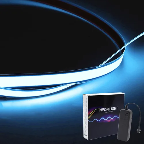 Vista 10 de Ourbest EL - Luz brillante de neón de 3.3 ft – 3 modos de permanencia/flash lento/estroboscópico rápido, kit de luz electrouminiscente para disfraz