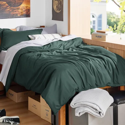 Vista 91 de Bedsure - Juego de funda de edredón tamaño individual/individual XL - Juego de ropa de cama suave de microfibra cepillada doble para niños