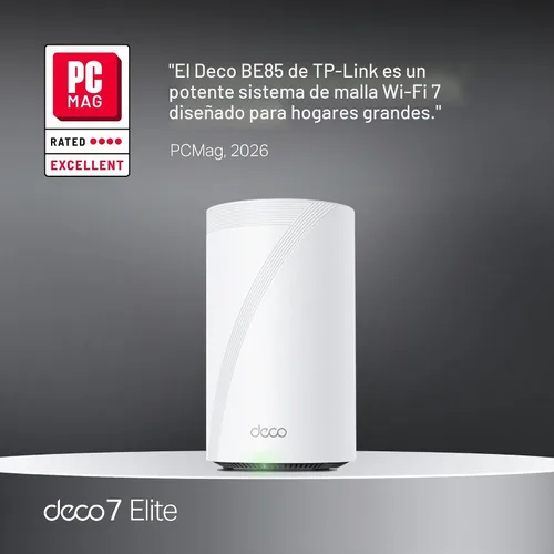 Vista 2 de TP-Link Deco 7 Elite BE85 Tri-Band WiFi 7 BE22000 Sistema de malla para todo el hogar - 2-Stream 22 Gbps, 2 puertos de 10G + 2 puertos de 2.5G