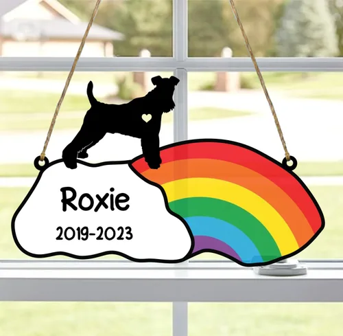 Vista 101 de LOVELYPOD Rainbow Bridge - Regalos conmemorativos para mascotas, regalos conmemorativos para perros afganos por pérdida de sabueso afgano, regalo