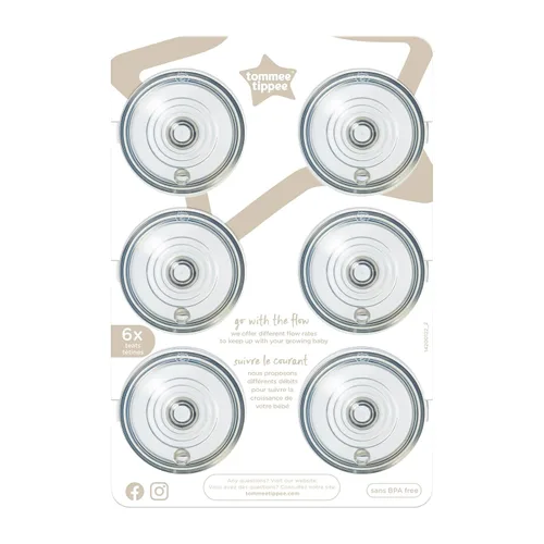 Vista 10 de Tommee Tippee Natural Start - Tetinas para biberón, parecidas al pecho para un pestillo natural, válvula anticólicos, silicona suave, flujo extra