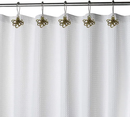 Vista 5 de Juego de 12 ganchos decorativos para cortina de ducha con pulpo, para el hogar, baño, criatura marina, bestia, bestia, acero inoxidable, anillos