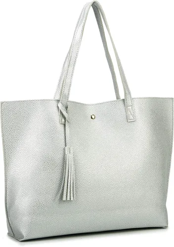 Vista 3 de Nodykka - Bolso con asas para hombro para mujer, de cuero sintético, con borla