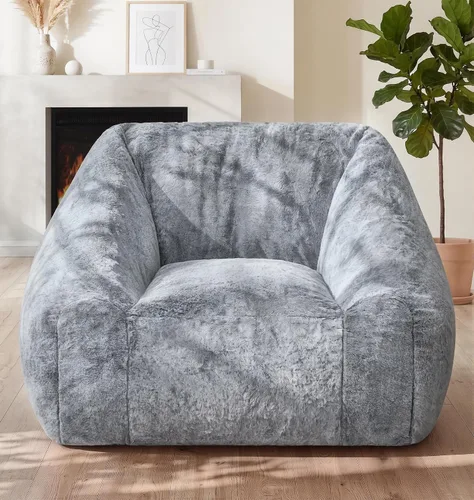 Vista 31 de Hobestluk Puf - Silla de felpa con acento para reposabrazos para sala de estar, color beige
