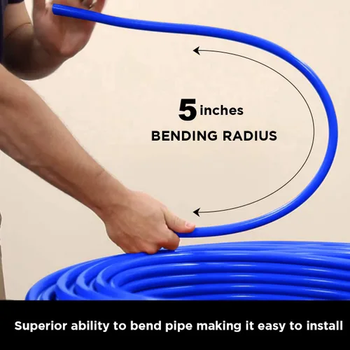 Vista 5 de Bobina de tubo Pex de 1 pulgada x 100 pies, azul, sin barrera, para agua potable, tubo de agua flexible para fontanería