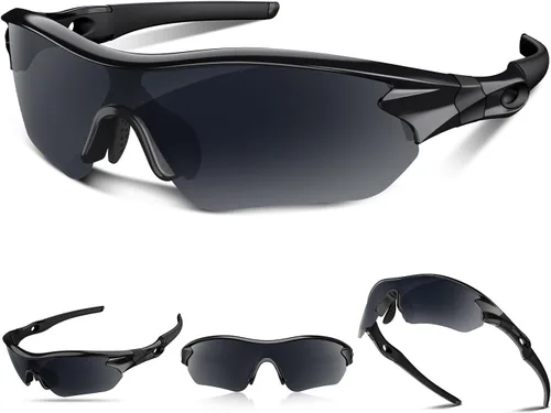 Vista 19 de Gafas de sol deportivas polarizadas para hombres y mujeres, jóvenes, béisbol, correr, pesca, tenis, golf, ciclismo, conducción, motor TAC UV400 TR90