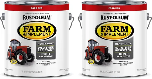 Vista 34 de Rust-Oleum Farm & Implement 280176 - Pintura esmaltada, galón, naranja (Allis Chalmers Orange)