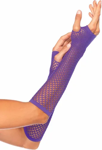 Vista 9 de Leg Avenue Guantes sin dedos de imitación con cordones