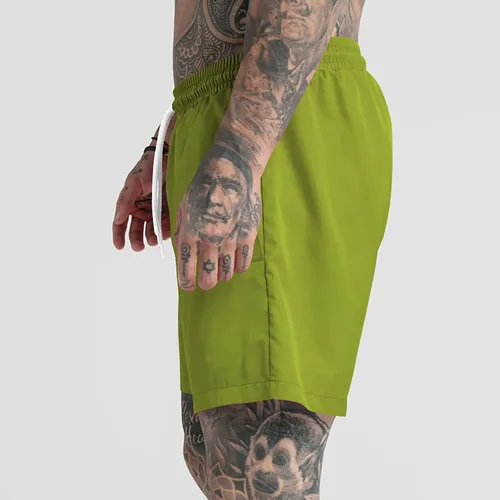 Vista 5 de Men's Swim Trunks Shorts Loose Fit Drawstring Beach Shorts Solid Color Lightweight Athletic Training Shorts with Pockets