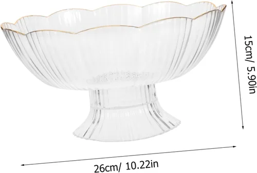Vista 5 de Zerodeko Soporte de almacenamiento de postres Soporte de fruta alto Colador de moda Soporte de caramelo de melamina