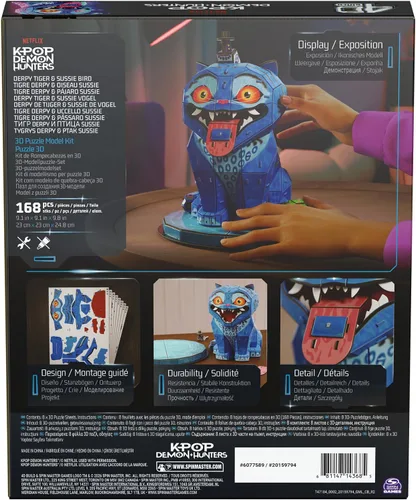 Vista 8 de 4D Build Kpop Demon Hunters Derpy Tiger & Sussie Bird 3D Puzzle Model Kit