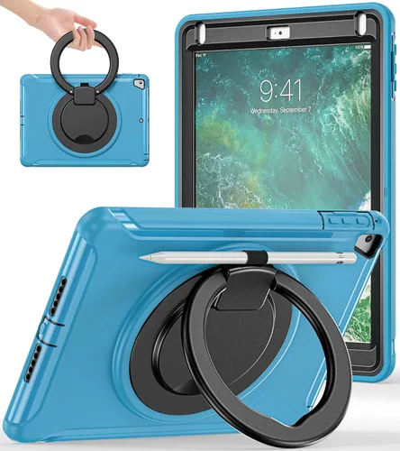 Vista 12 de BATYUE Funda para iPad de 6ª generación de 9.7 pulgadas 2018, iPad 5ª generación 2017, iPad Air 2/iPad Pro de 9.7 pulgadas, funda protectora a