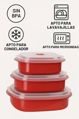 Vista 3 de Kit de 6 unidades de recipientes de cocina para microondas, vaporera y refrigerador, de Callypso Basics por Reston Lloyd, 1, Celeste