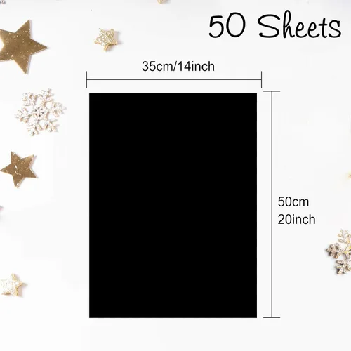 Vista 3 de MIAHART 50 hojas de papel de seda negro de 20 x 14 pulgadas, papel de regalo a granel, papel de regalo para decoración de graduación, fiesta