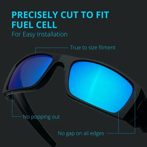 Vista 3 de Dynamix Lentes de repuesto polarizadas para Oakley Fuel Cell Fácil de instalar Ajuste perfecto Azul hielo