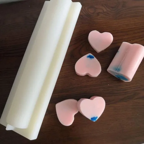 Vista 3 de EchoDone Tubo de corazón Jabón Molde Columna Silicona Insertar Jabón Fabricación Suministros Herramienta 900ML