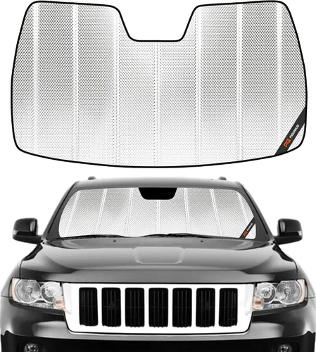 Vista 11 de Pigenius Parasol para parabrisas para Jeep Grand Cherokee 2008-2010 - Parasol para ventana delantera, protección