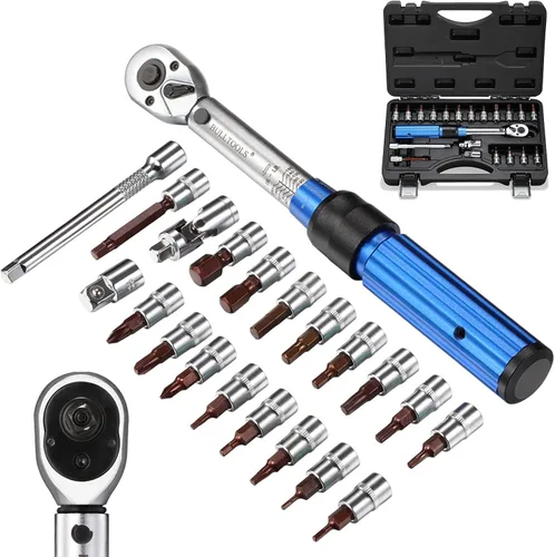 Vista 15 de BULLTOOLS Juego de llaves dinamométricas de clic de 1/2 pulgada, llave dinamométrica ajustable de 90 dientes de doble dirección con hebilla