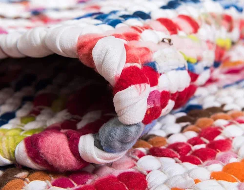 Vista 6 de Unique Loom Braided Chindi Collection - Alfombra casual moderna para múltiples áreas, 9 pies x 12 pies, rectangular de 9 x 12 pies