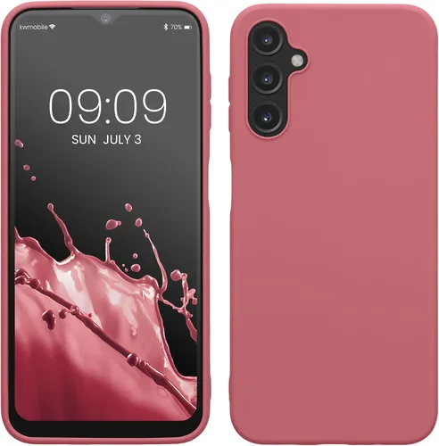 Vista 195 de kwmobile Funda compatible con Samsung Galaxy A12 - Funda protectora de silicona TPU suave y delgada - Azul Báltico