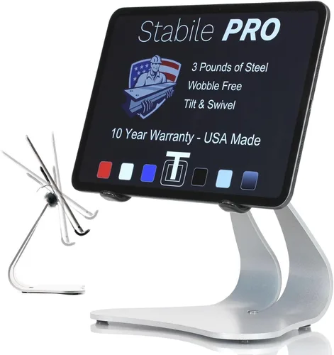 Vista 9 de Thought Out Stabile PRO - Soporte giratorio para iPad, color negro, fabricado en Estados Unidos, compatible con Apple iPad