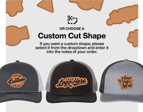 Vista 8 de Sombrero de parche de cuero de camionero personalizado grabado con láser