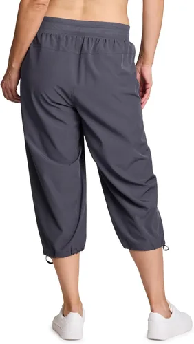 Vista 2 de RBX Active - Pantalón capri para mujer, talla grande, ligero, tejido, con cordón, estilo cargo