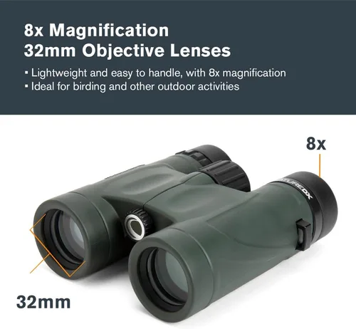 Vista 2 de Binoculares Nature DX, de Celestron 71328, color verde militar