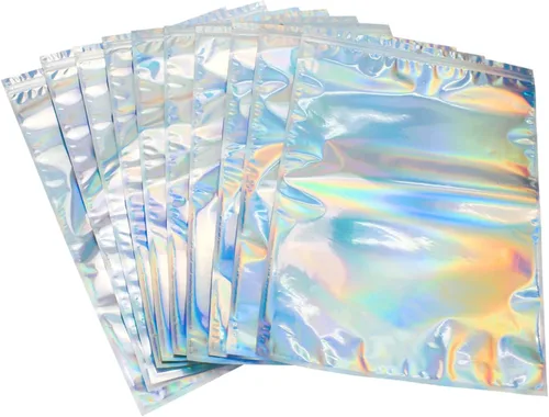 Vista 7 de Paquete de 350 bolsas de papel de aluminio resellables y a prueba de olores de Mylar, bolsa con cierre con cremallera para recuerdos de fiesta