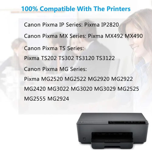 Vista 2 de 245XL 245 XL Remanufactured Ink Cartridge Replacement for Canon PG-245XL Compatible with TR4520 MX490 MX492 MG3022 TS3122 TS3320 TS3322 MG2522