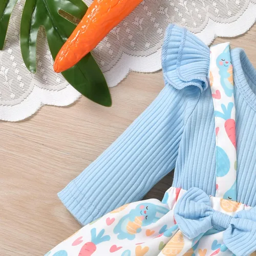 Vista 146 de Unutiylo Ropa de bebé recién nacida prematura con tirantes, traje de otoño e invierno, traje de manga larga con volantes