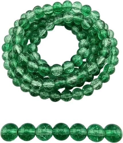 Vista 75 de DandS ltd Cuentas de cristal agrietadas para la fabricación de joyas, champán, pulseras vibrantes de bricolaje, collares, aretes, suministros