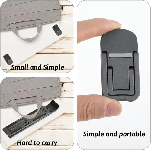 Vista 6 de Elevador de teclado portátil de 2 piezas, elevador plegable para portátil, soporte para teclado Computadora invisible, soporte para teclado