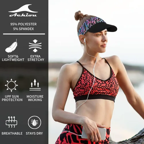 Vista 2 de Achiou Sombreros deportivos para visera solar