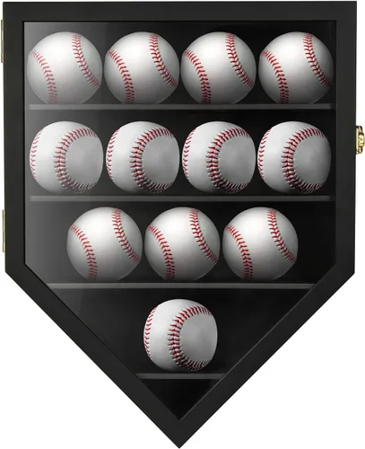 Vista 2 de TJ.MOREE 12 vitrinas de béisbol, soportes de béisbol para exhibición de pelotas