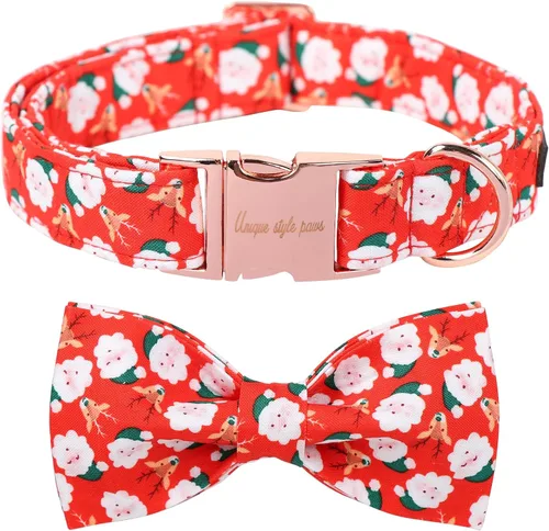 Vista 12 de Unique style paws - Collar de otoño para perros con lazo, collar para cachorros, regalo para mascotas, collar ajustable para perro, collares