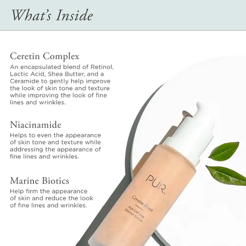 Vista 3 de PÜR MINERALS Ceretin Boost - Suero de retinol que desafía la edad, 1 oz