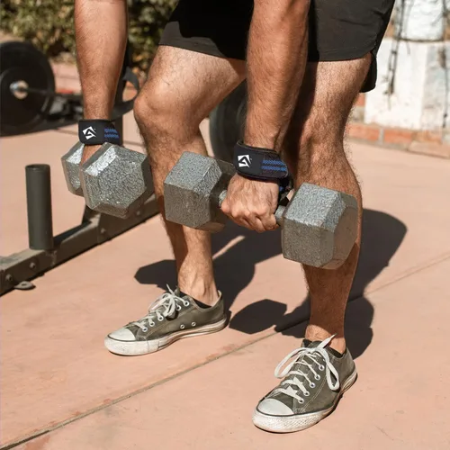 Vista 7 de AQF Weight Lifting Straps, Padded Cotton Gym Wrist Straps for Deadlifts