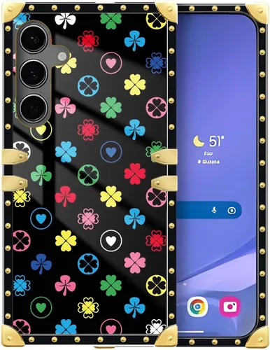 Vista 178 de Funda compatible con Samsung Galaxy S10 4G, TPU suave de lujo y parte trasera de policarbonato duro para niñas y mujeres, funda protectora a prueba