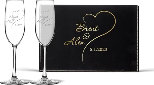 Vista 27 de Copas de champán personalizadas para boda, copas de brindis de aniversario, copas de boda, señor y señora, regalo de boda, copas de champán