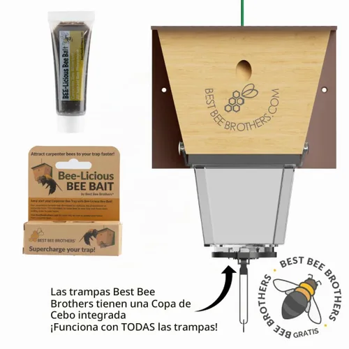 Vista 6 de Best Bee Brothers Bee-Licious Bee Bait, señuelo de abeja carpintero totalmente natural, tubo de compresión de 0.3 fl oz