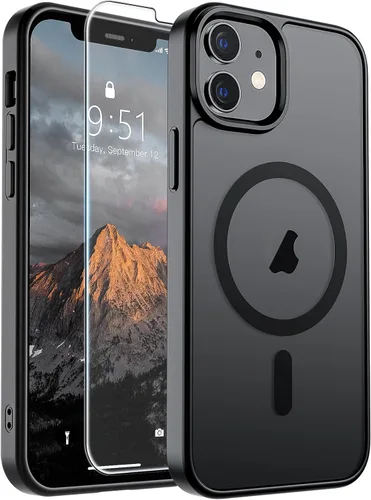 Vista 281 de SUPFINE Funda magnética para iPhone SE 2022 (3ª)/2020 (2ª), iPhone 8 (compatible con MagSafe) (protección contra caídas de grado militar), funda
