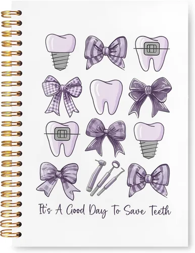 Vista 15 de Regalos para Dentistas, Cuaderno Diario, Regalos para Asistente de Higiene Dental y Oficina para Mujeres, Cuaderno de Espiral de Tapa Dura 14x21 Cm
