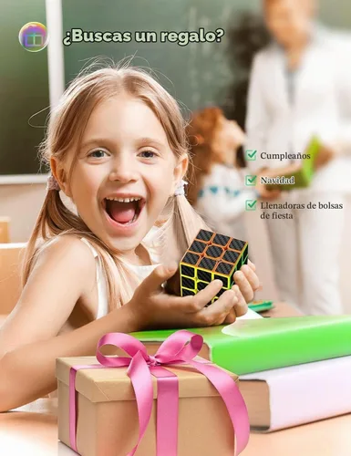 Vista 7 de ROXENDA Speed Cube Set - Paquete de cubo mágico de fibra de carbono